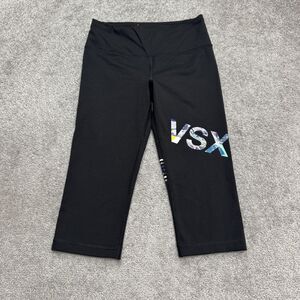 Victoria's Secret VSX Sport Knockout Crop Active Leggings Women Small Black NWOT